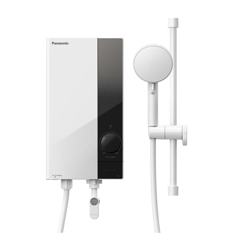 เครื่องทำน้ำอุ่น PANASONIC DH-4US1TW 4800 วัตต์ สีขาว/ดำ