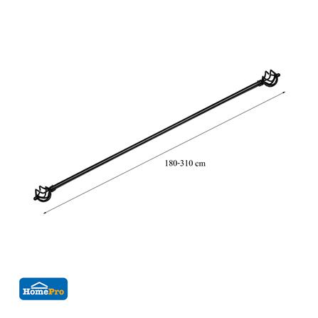 รางเหล็ก ยืดหด HOME LIVING STYLE SPIRAL 180-310 ซม. สีดำ_4