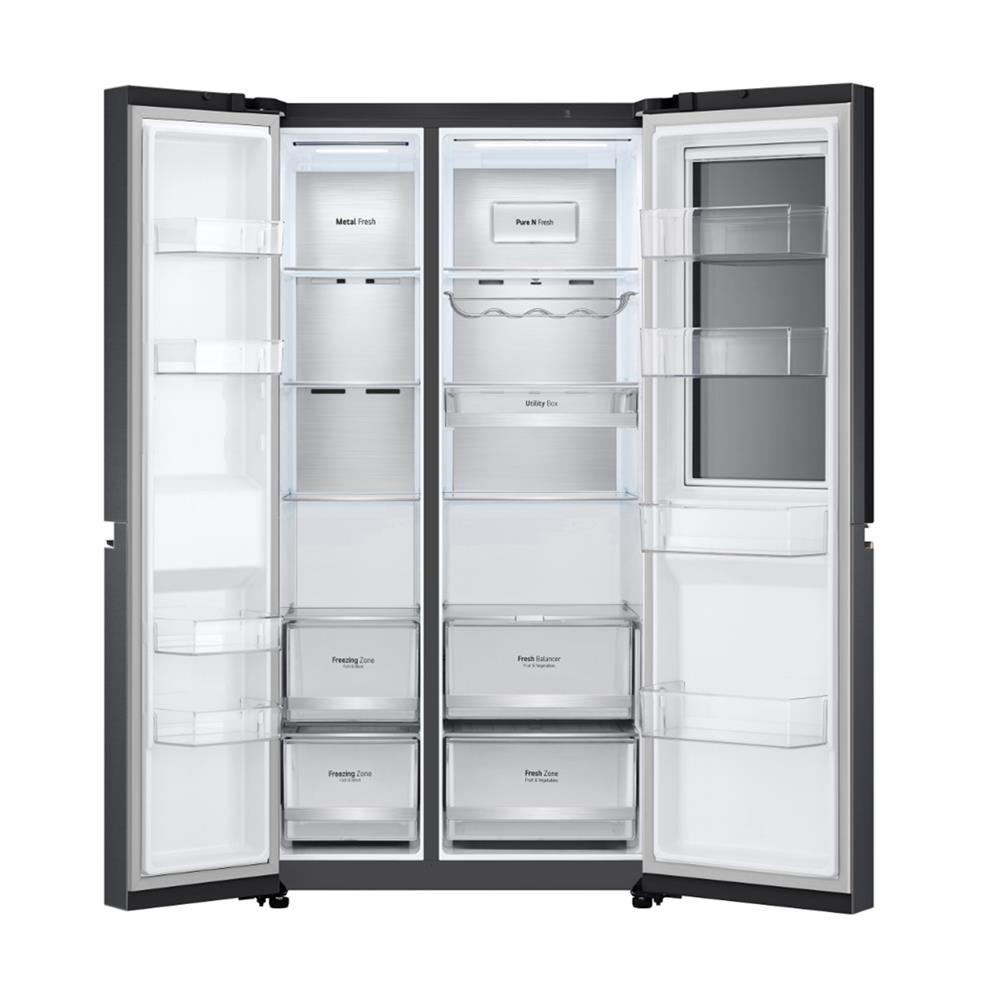 ตู้เย็น SIDE BY SIDE LG GC-Q257CQFS 23.1 คิว สีดำ