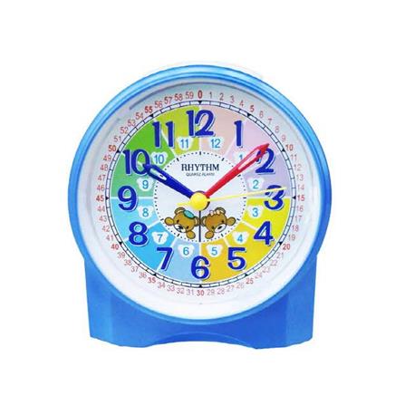 นาฬิกาตั้งโต๊ะพลาสติก RHYTHM CRE827NR04 4X3.5 นิ้ว สีฟ้า_0