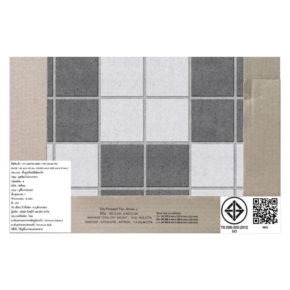 กระเบื้องพื้น 16X16 นิ้ว TARA นอสเต้ เทา PM 0.96M2