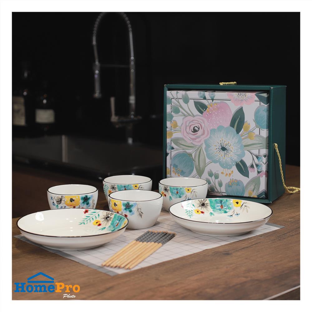 ชุดจานชาม KECH PORCELAIN FLOWER GARDEN 6 ชิ้น