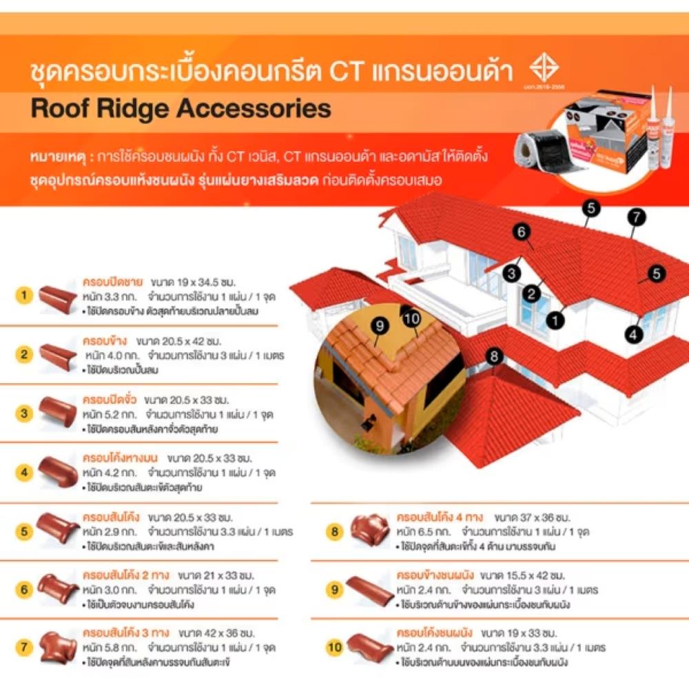ครอบข้าง ตราเพชร CT เพชร 42x20.50 ซม. สีน้ำตาลนราวดี