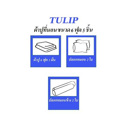 ชุดผ้าปูที่นอน 6 ฟุต 5 ชิ้น TULIP DELIGHT 60056-DL531_4