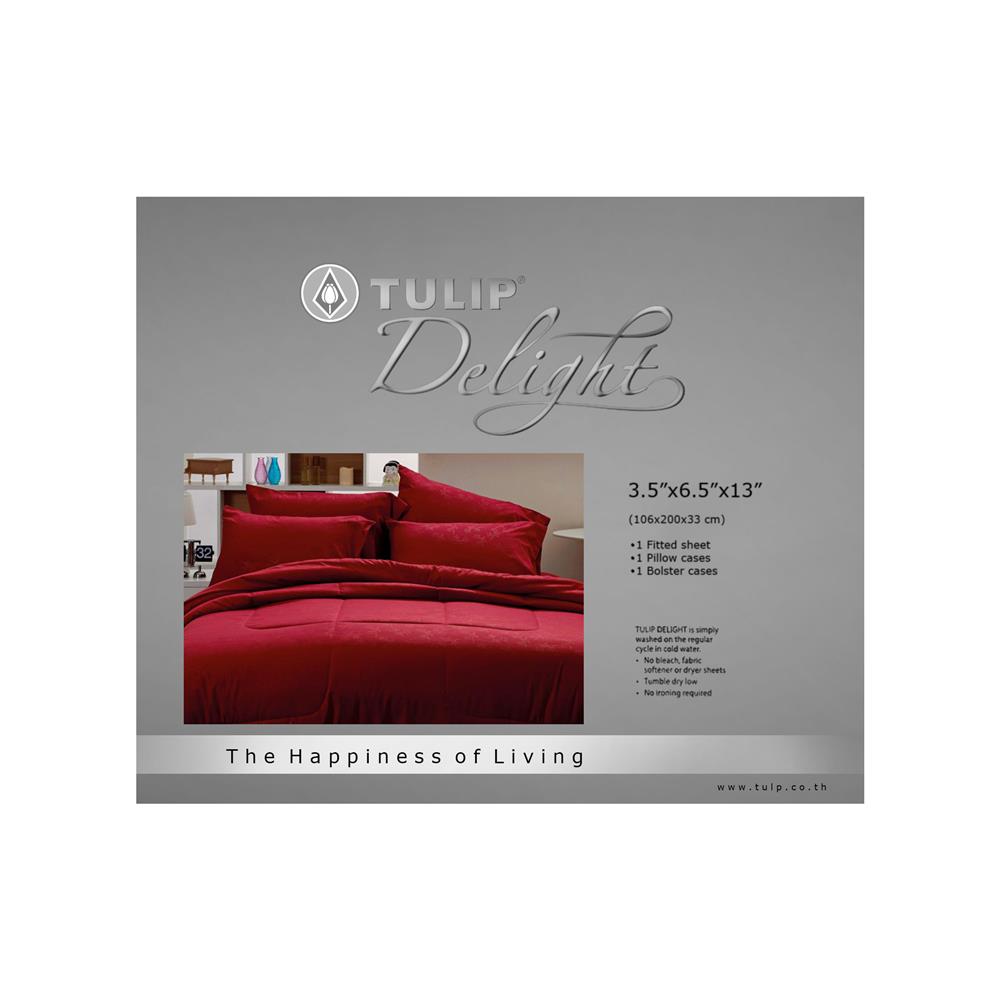ชุดผ้าปูที่นอน 3.5 ฟุต 3 ชิ้น TULIP DELIGHT 60058-DL524