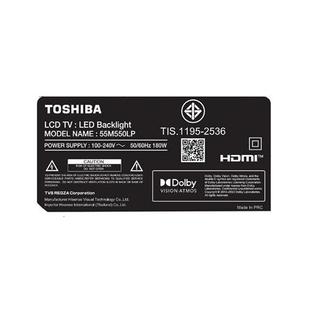 ทีวีแอลอีดี 55 นิ้ว TOSHIBA (4K, LED, GOOGLE TV) 55M550LP_5