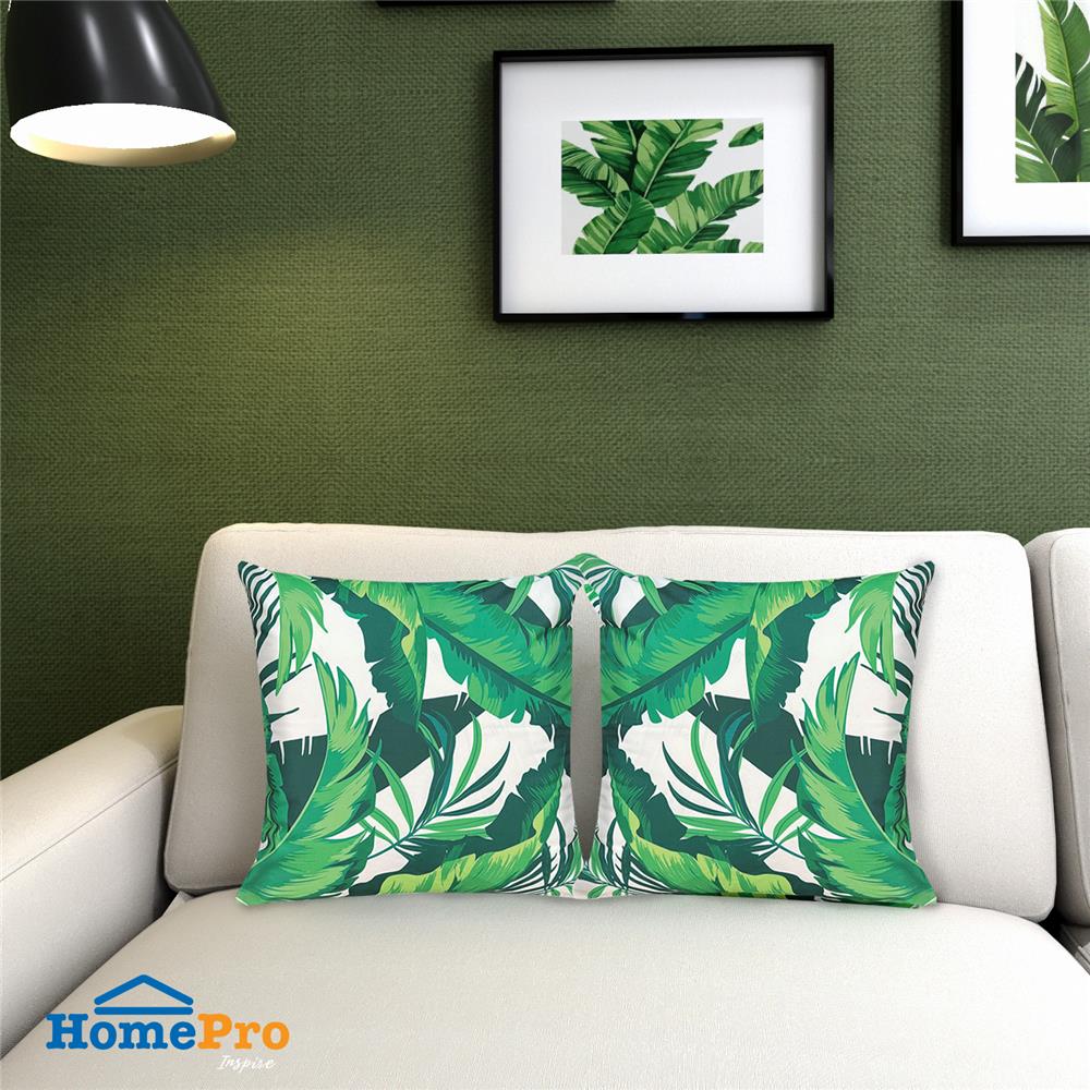 หมอนอิง HOME LIVING STYLE BANAS 18X18 นิ้ว สีเขียว