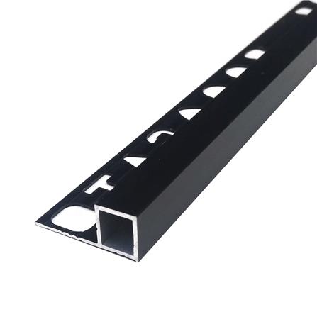 คิ้วอะลูมิเนียมมุมเหลี่ยม เกเตอร์ 9 มม. 2.1 ม. สีดำด้าน_0