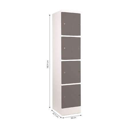 ตู้เหล็กสูงบานเปิดทึบ KIOSK ELK-4 สีขาว/สีเทา_3