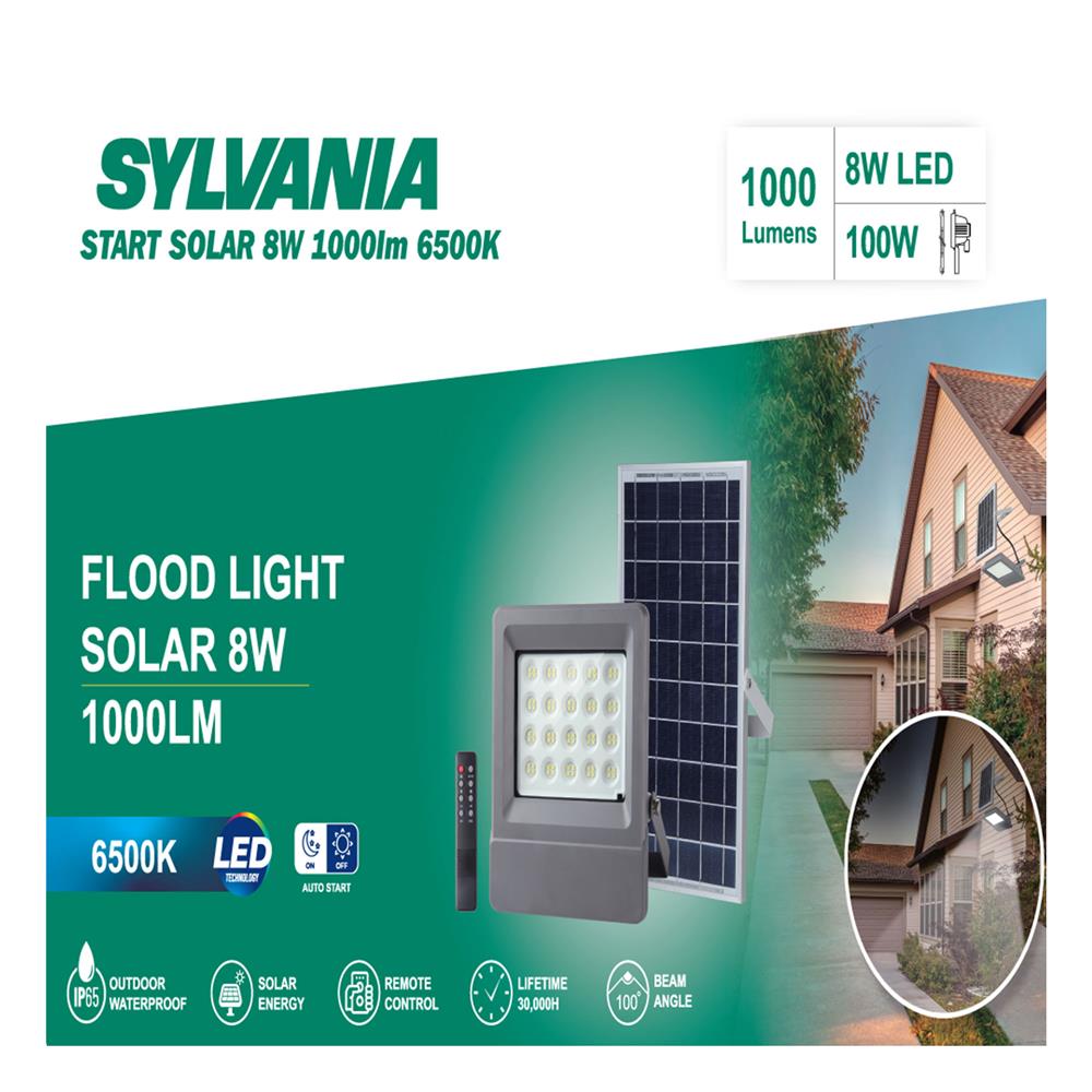 สปอตไลท์ SOLAR SYLVANIA START 8 วัตต์ DAYLIGHT สีเทา