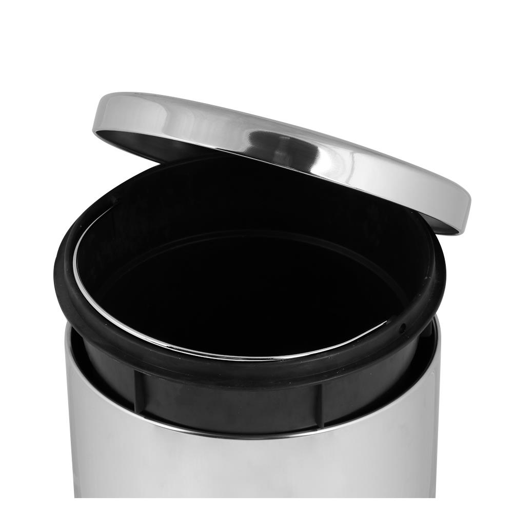 ถังขยะเหยียบกลม ACCO SILVEY 12 ลิตร สีเงิน