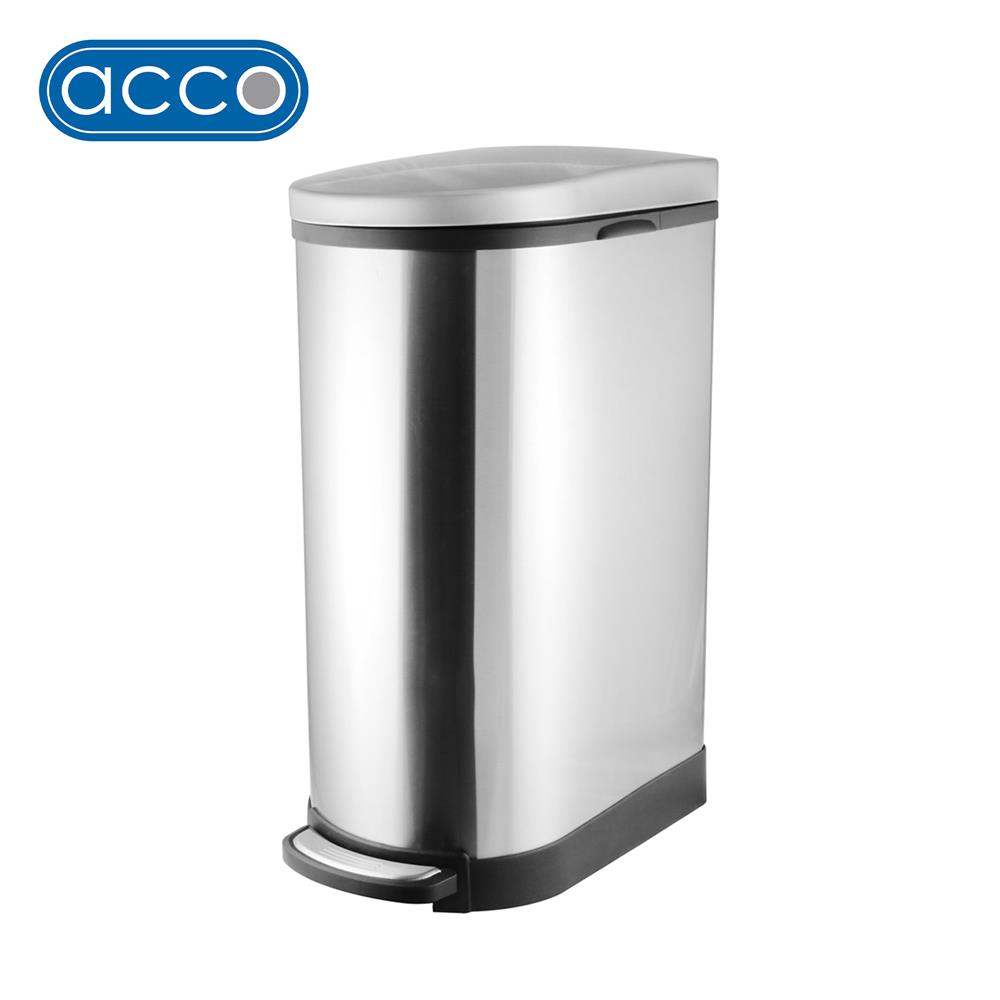 ถังขยะเหยียบทรงสูง ACCO HARDY 40 ลิตร สีเงิน