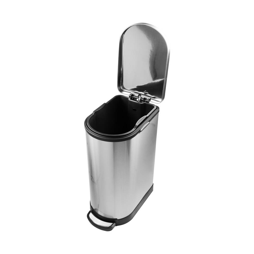 ถังขยะเหยียบทรงสูง ACCO HARDY 40 ลิตร สีเงิน