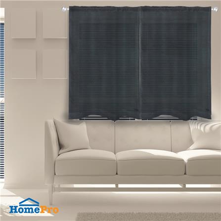 ผ้าม่านโปร่งสอดหู HOME LIVING STYLE RAIN 160X160 ซม. สีเทา_6
