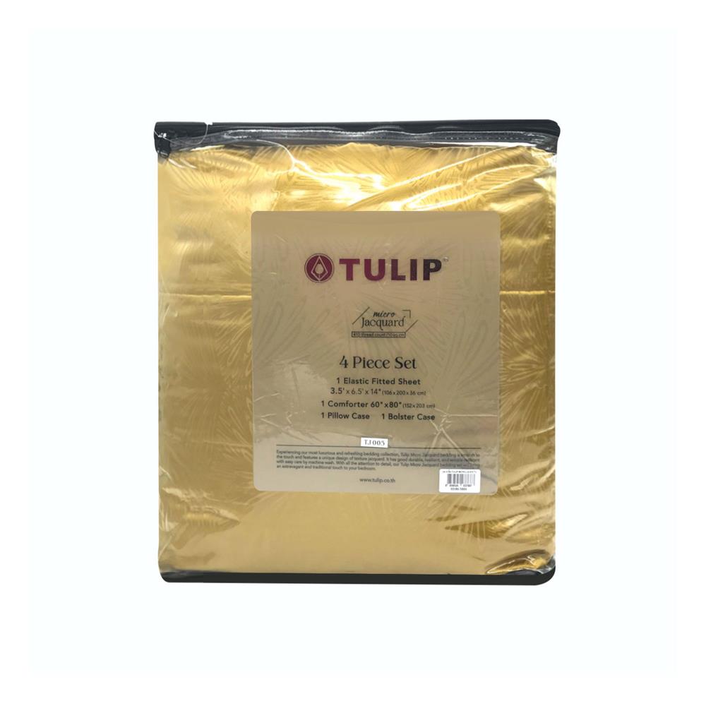 ชุดผ้าปูที่นอน 3.5 ฟุต 4 ชิ้น TULIP MICRO JACQUARD 02185-TJ005