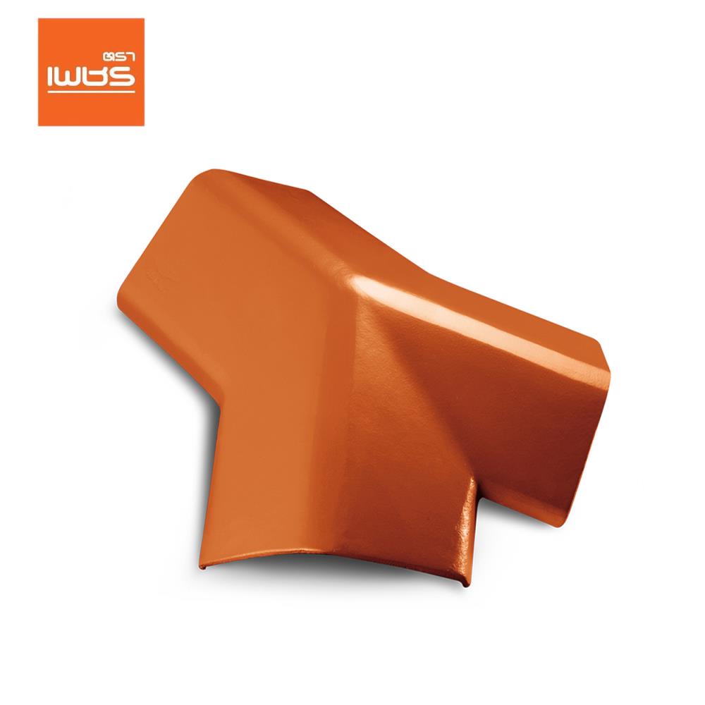 ครอบ 3 ทาง 35 องศา เจียระไน ตราเพชร 40x21 ซม. สีอิฐอำพัน