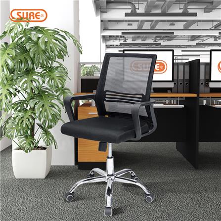 เก้าอี้สำนักงาน SURE MUST PL-1731 สีดำ_4