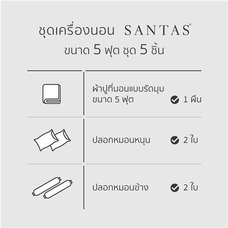 ชุดผ้าปูที่นอน 5 ฟุต 5 ชิ้น SANTAS AMBIT GN_6