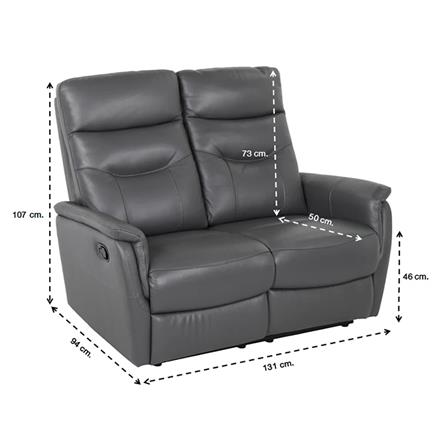 RECLINER 2 ที่นั่ง SB FURNITURE LILIANA สีเทาเข้ม_4