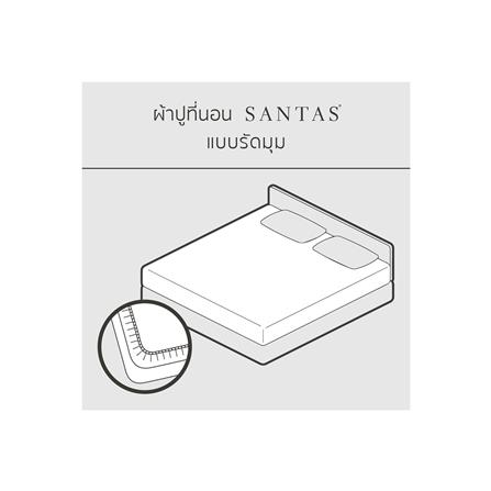 ชุดผ้าปูที่นอน 6 ฟุต 7 ชิ้น SANTAS JADEITE BL_6