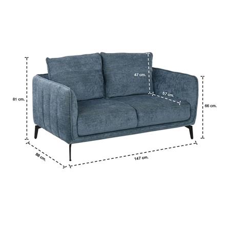 โซฟา 2 ที่นั่ง SB FURNITURE LAPURIN D475 สีน้ำเงิน_4