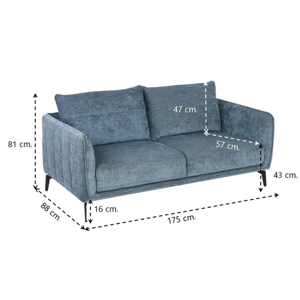 โซฟา 3 ที่นั่ง SB FURNITURE LAPURIN D475 สีน้ำเงิน