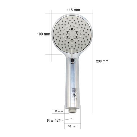 หัวฝักบัวสายอ่อน 3 ระดับ DONMARK GL-3226 สีโครเมี่ยม_1