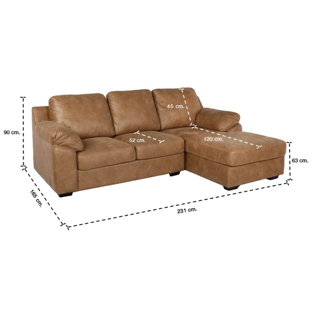 โซฟาเข้ามุมขวา SB FURNITURE MUTO 2 สีน้ำตาล