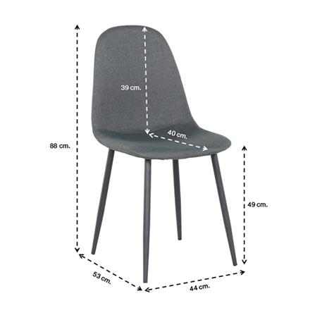 เก้าอี้ทานข้าว SB FURNITURE LALADA สีเทา_4