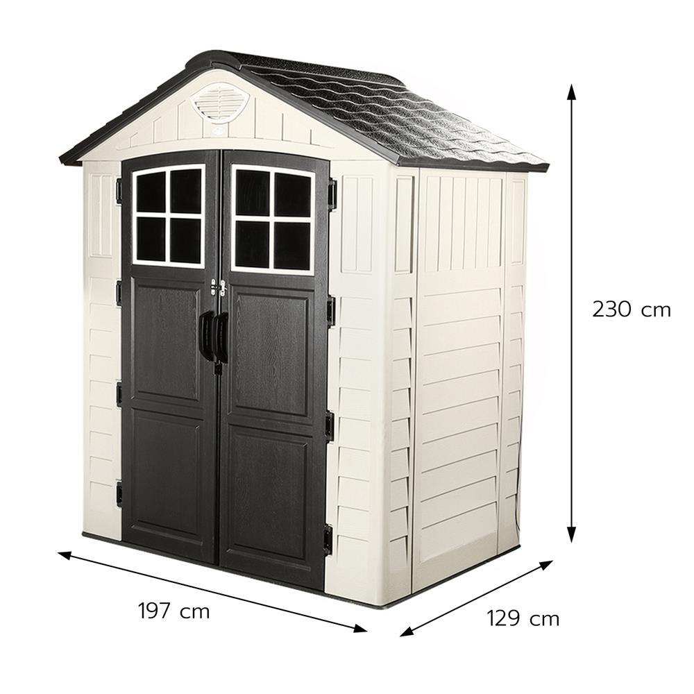 บ้านเก็บของประตูทึบ SPRING EVEREST SOLAR LAMP 197x129 ซม.