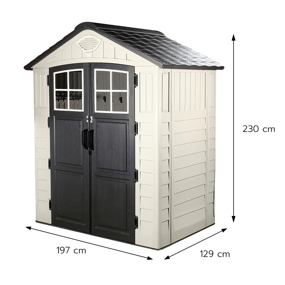 บ้านเก็บของประตูใส SPRING EVEREST SOLAR LAMP 197x129 ซม.