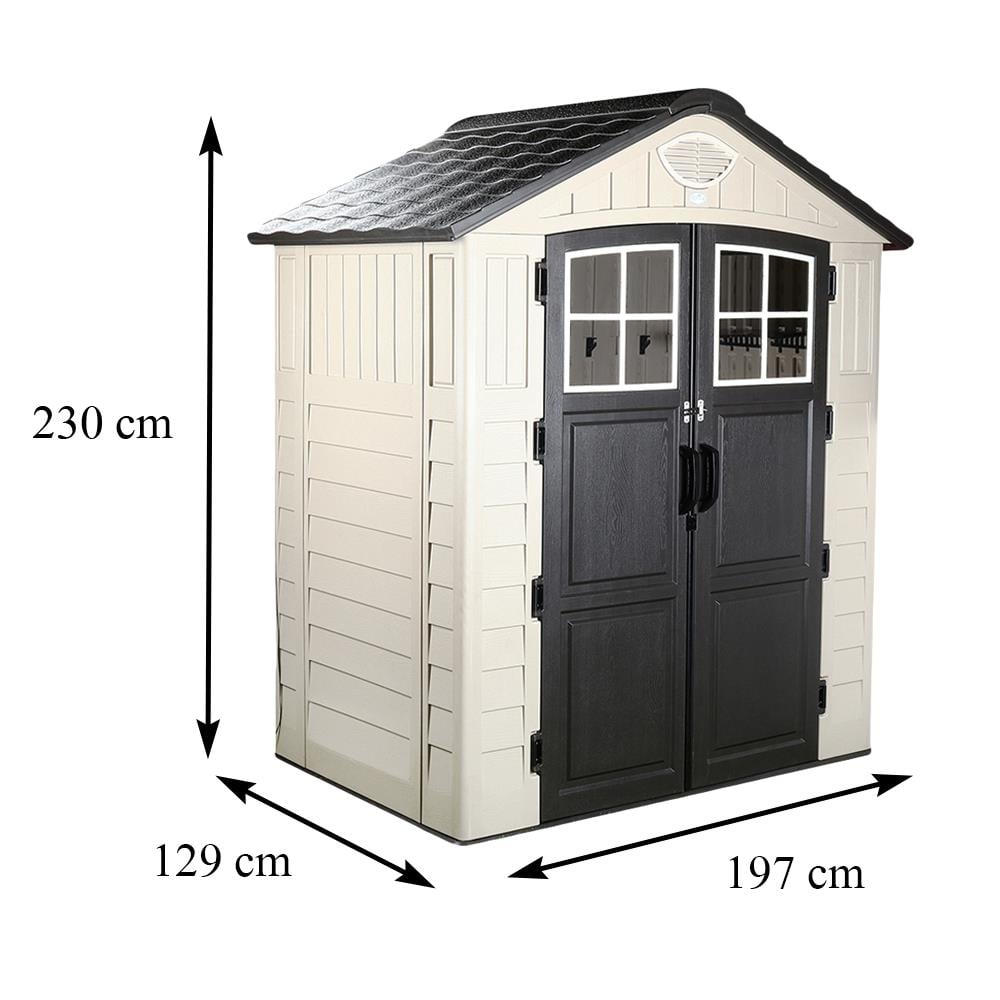 บ้านเก็บของประตูใส SPRING EVEREST SOLAR LAMP 197x129 ซม.