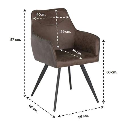 เก้าอี้ทานข้าว SB FURNITURE YAGO สีน้ำตาล_4