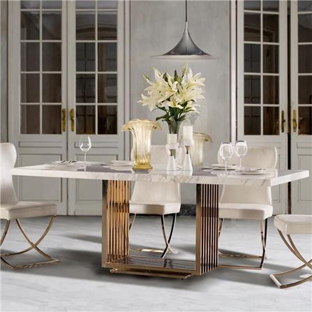โต๊ะทานข้าว SB FURNITURE CHESTER A200 สีขาว_3