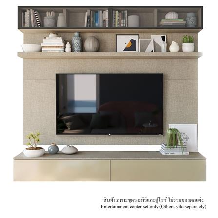 ชุดวางทีวีและตู้โชว์ SB BUILT IN INFINITY 240 ซม. สี HG TTR/กระจกใส_0