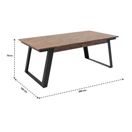 โต๊ะทานข้าว SB FURNITURE FINA A200 สีไม้ธรรมชาติ_3