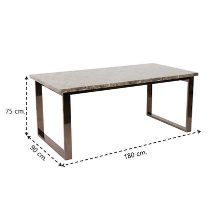 โต๊ะทานข้าว SB FURNITURE PLATZ A180 2 BRONZE สีน้ำตาลเข้ม_4