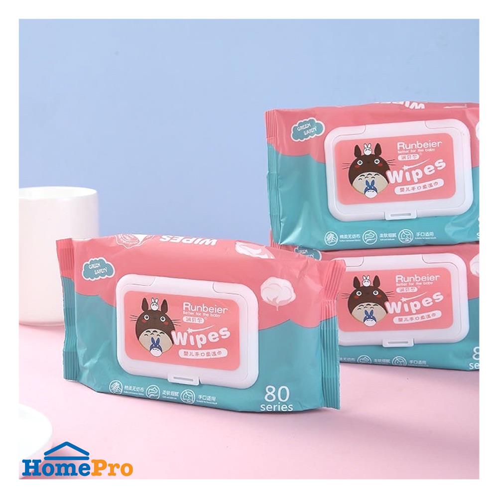 ผ้าเช็ดทำความสะอาดผิว HANSEN 80 แผ่น