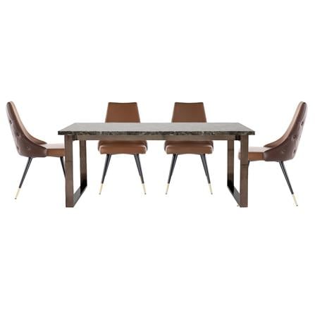 ชุดโต๊ะทานข้าว 4 ที่นั่ง SB FURNITURE PLATZ/TOPTAP สีน้ำตาล_0