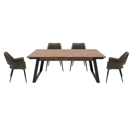 ชุดโต๊ะทานข้าว 4 ที่นั่ง SB FURNITURE FINA/YONEST สีน้ำตาล_0