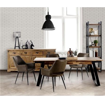 ชุดโต๊ะทานข้าว 4 ที่นั่ง SB FURNITURE FINA/YONEST สีน้ำตาล_3