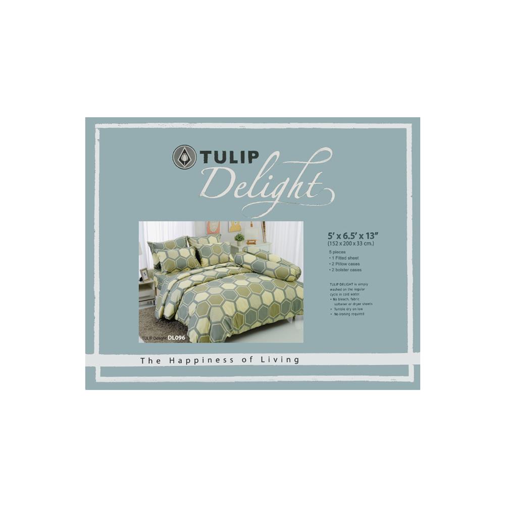 ชุดผ้าปูที่นอน 5 ฟุต 5 ชิ้น TULIP DELIGHT 60013-DL096