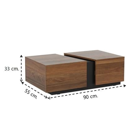 โต๊ะกลาง SB FURNITURE IOWA CF90 90 ซม. สีไม้ธรรมชาติ_5