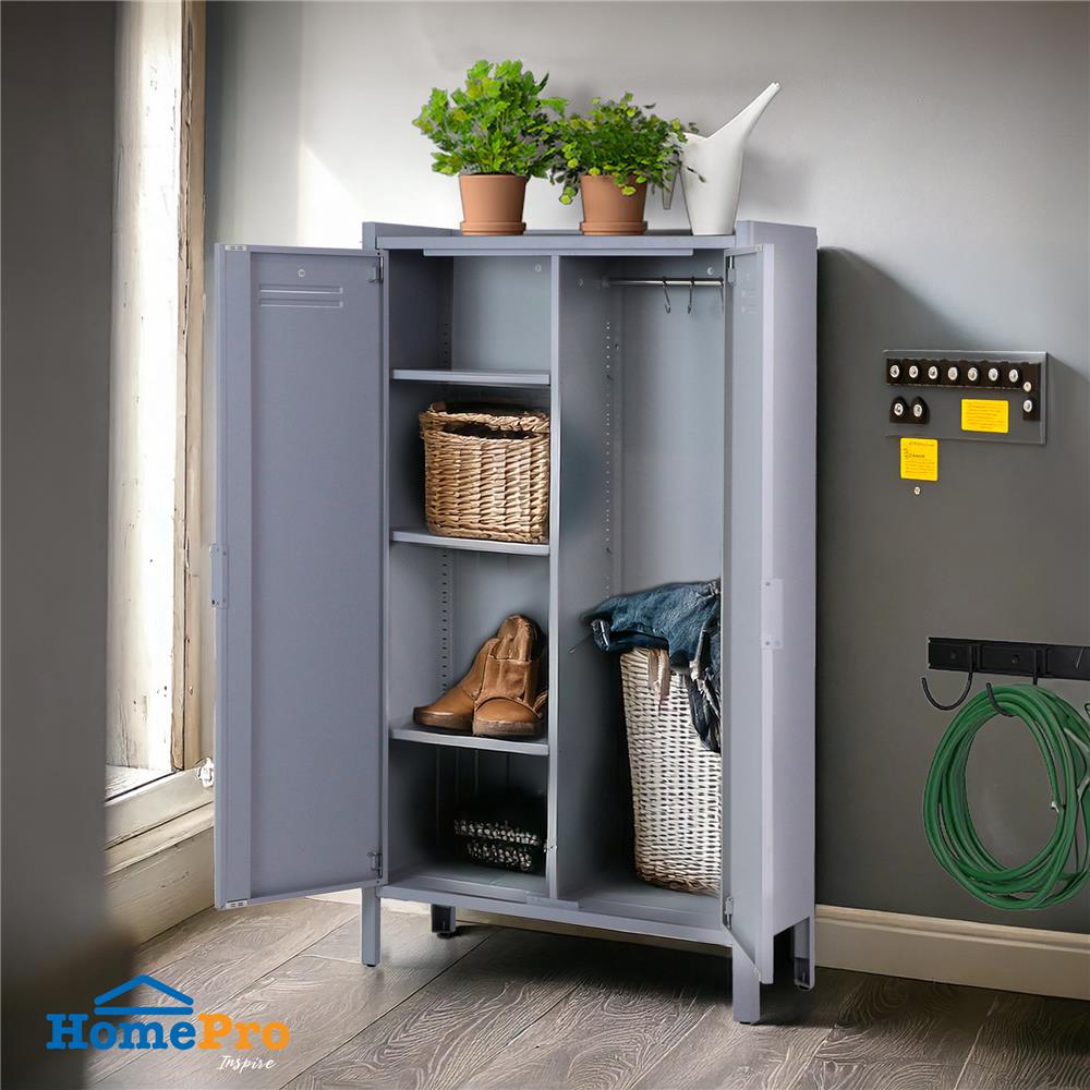 ตู้เก็บของกัลวาไนซ์ SPRING STONEY 160 ซม. สีเทา