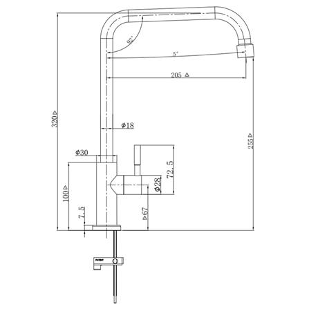 ก๊อกซิงค์เดี่ยวเคาน์เตอร์ MEX E302IX_7