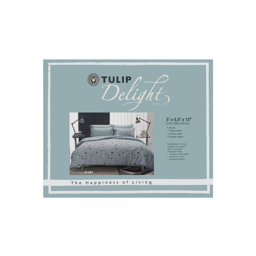 ชุดผ้าปูที่นอน 5 ฟุต 5 ชิ้น TULIP DELIGHT 60013-DL081