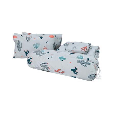 ชุดผ้าปูที่นอน 6 ฟุต 6 ชิ้น ME LIVING CACTUS สีเทา_1