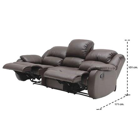 RECLINER 3 ที่นั่ง KONCEPT BANARIS สีน้ำตาลเข้ม_4