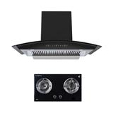 เตาฝัง+เครื่องดูดควัน TECNOSTAR SET HD 90MA/B+HB207846