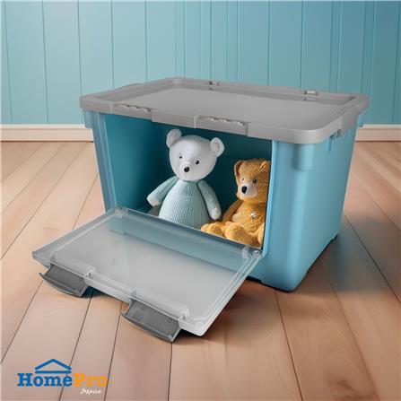 กล่องเก็บของฝาหน้า STACKO VIVE 62X41.7X36.9 ซม. สีฟ้า_4